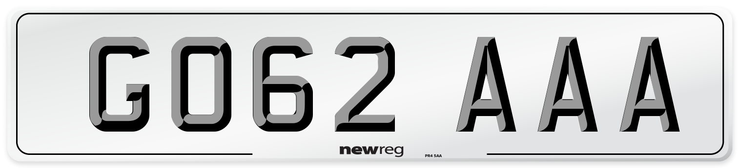 GO62 AAA Number Plate from New Reg